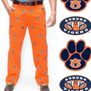 Pennington & Bailes Stadium Auburn Tigers pants- Orange Chinos